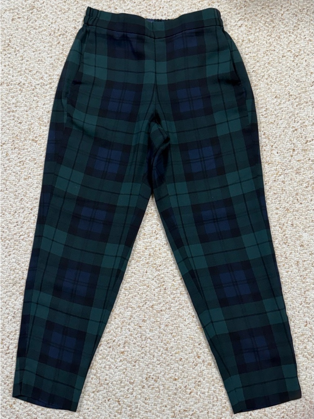 J.Crew Green and Navy Plaid Jamie Pants